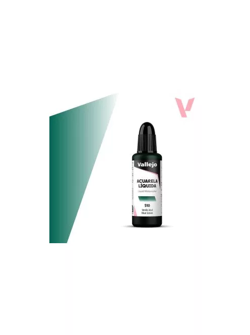 Vallejo folyékony akvarellfesték 32ml  510 Blue Green