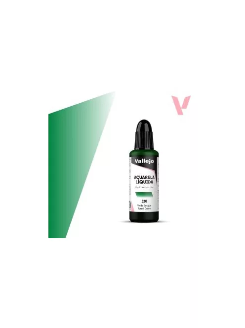 Vallejo folyékony akvarellfesték 32ml  520 Forrest Green