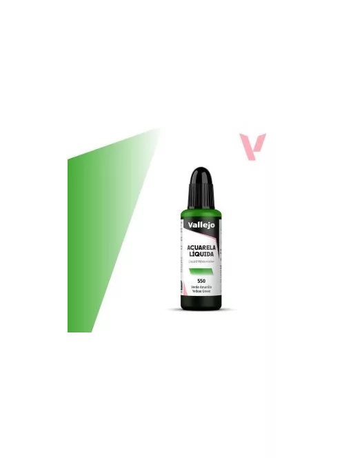Vallejo folyékony akvarellfesték 32ml  550 Yellow Green