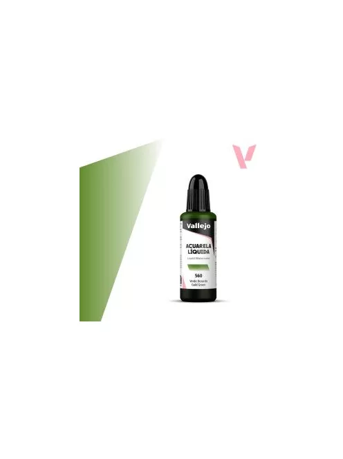 Vallejo folyékony akvarellfesték 32ml  560 Gold Green