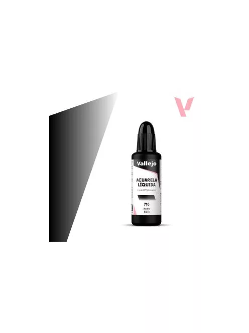 Vallejo folyékony akvarellfesték 32ml  710 Black
