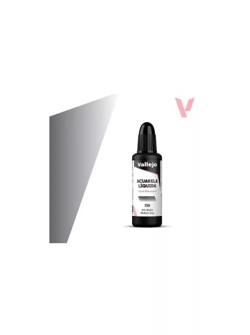Vallejo folyékony akvarellfesték 32ml  730 Medium Grey