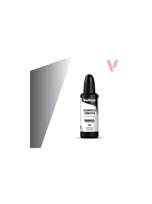 Vallejo folyékony akvarellfesték 32ml  740 Dark Grey