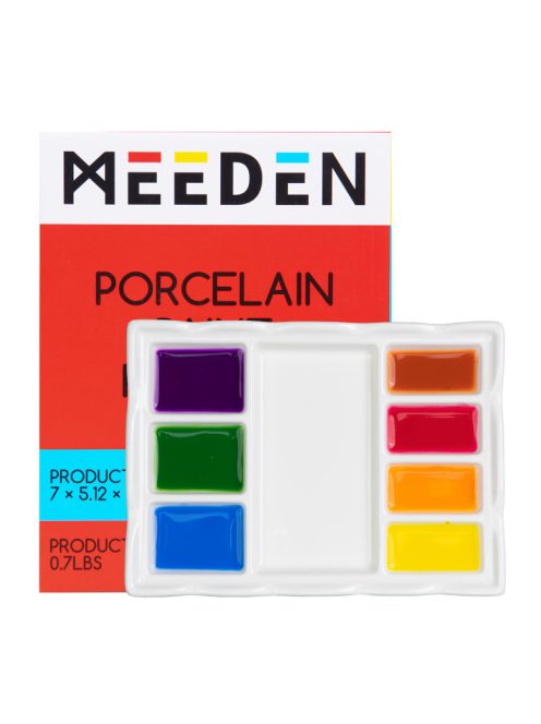 Porcelán paletta téglalap alakú 8 lyukú 13x18cm