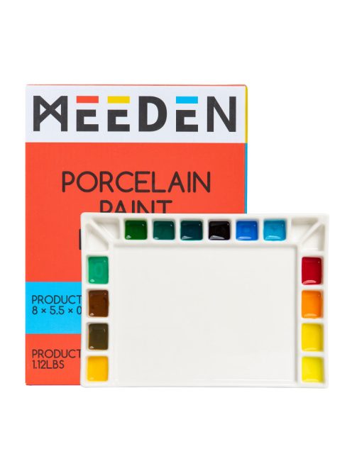 Porcelán paletta téglalap alakú 18 lyukú 14x20cm