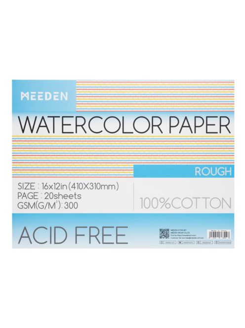 Akvarell betét Meeden 100% pamut 31x41cm Durva