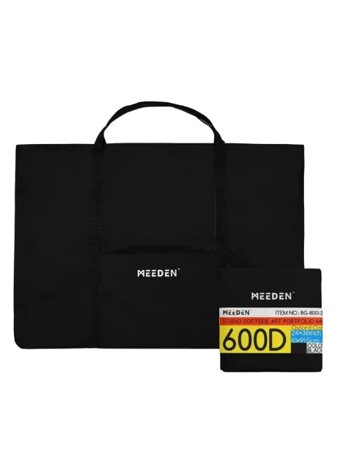 Portfolio táska, Nagyméretű - MEEDEN Studio Art Portfolio Case - Két rekeszes, két cipzáros, tolltartóval - 78x58x5cm, Táskafüles