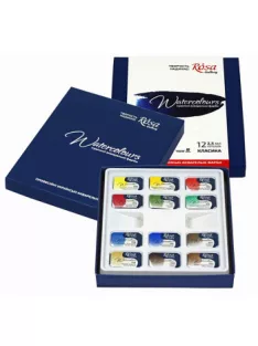 Akvarelfesték készlet Rosa 12 db papír csomagolásban