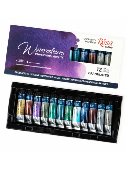 Rosa Watercolour Paint Set 12x10ml  Granulation