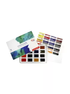   Akvarellfesték készlet, szilkés - Rósa Studio - 16 x 2,5 ml - kartondobozban