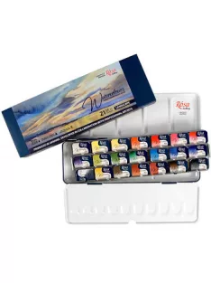 Akvarelfesték készlet Rosa 21 db – tájkép