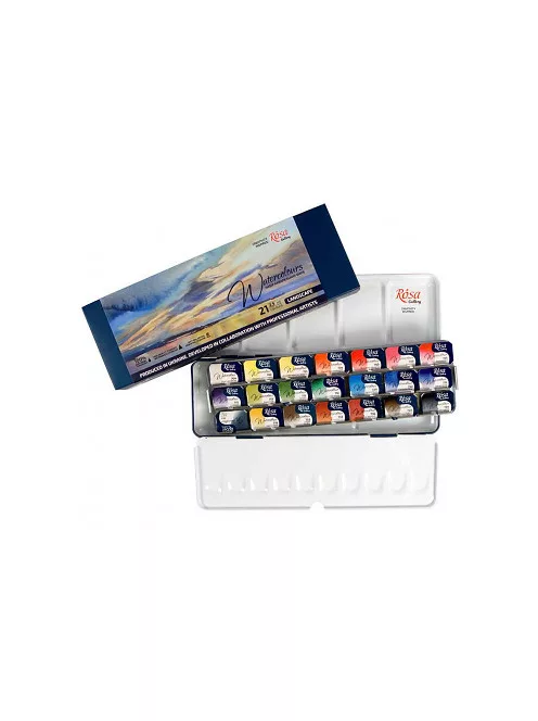 Akvarelfesték készlet Rosa 21 db – tájkép