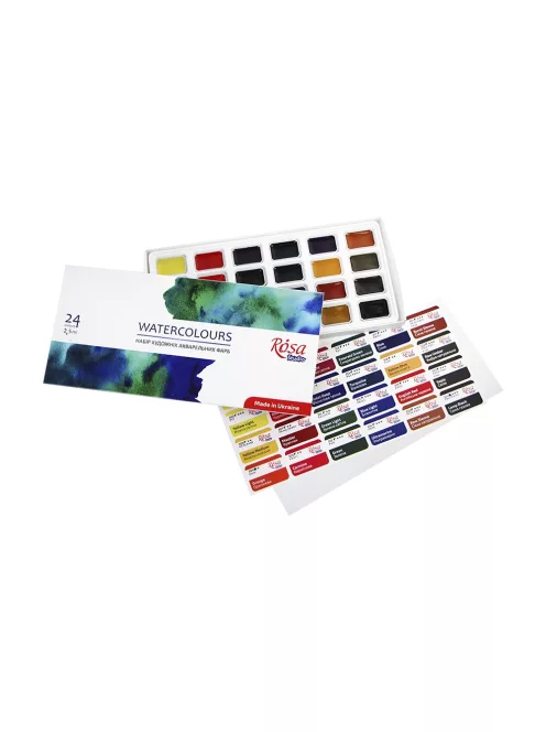 Set of student watercolor paints Rosa 24 pcs