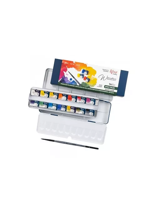Rosa akvarellfesték készlet 14 db ecsettel – Spectrum