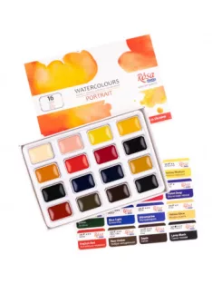 Rosa Studio Watercolour Paint Set 16 pcs – Portrait