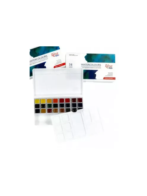 Rosa Studio akvarell készlet 24 db műanyag dobozban