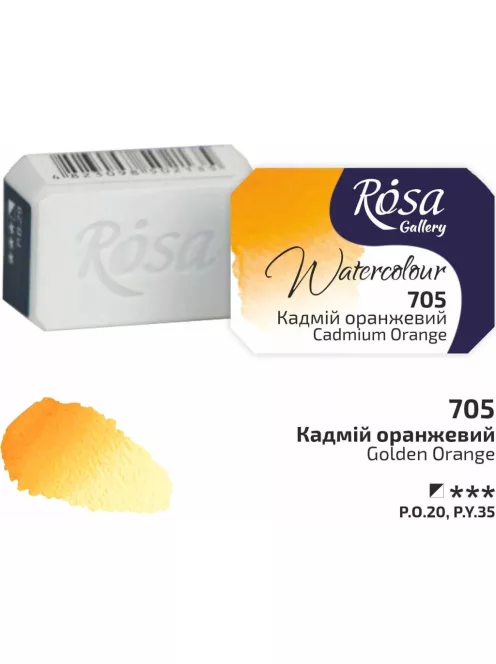 Rósa Gallery akvarell festék - egész szilke 2,5 ml - Kadmium narancs 705