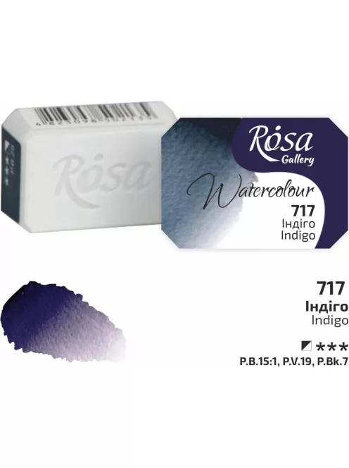 Rósa Gallery akvarell festék - egész szilke 2,5 ml - Indigó 717