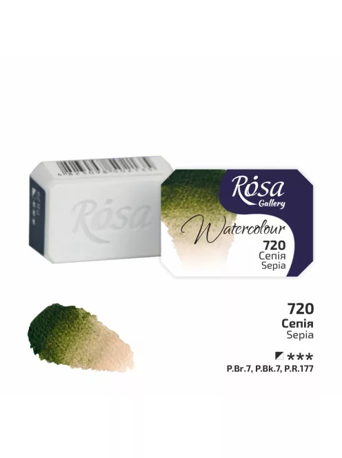 Rósa Gallery akvarell festék - egész szilke 2,5 ml - Szépia 720