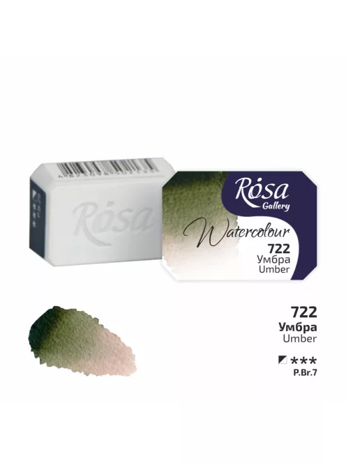 Rósa Gallery akvarell festék - egész szilke 2,5 ml - Nyers umbra 722