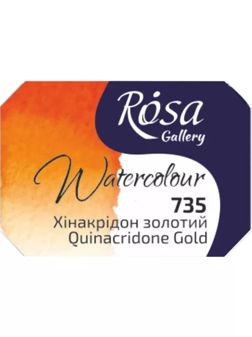 Rósa Gallery akvarell festék - egész szilke 2,5 ml - Kinakridon arany 735