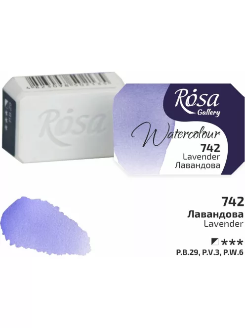 Rósa Gallery akvarell festék - egész szilke 2,5 ml - Levendula 742