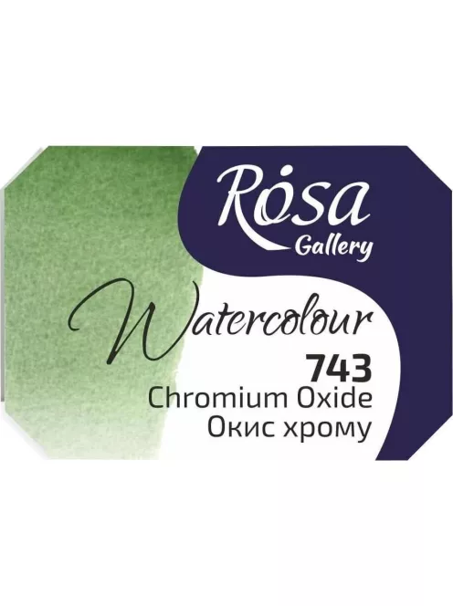 Rósa Gallery akvarell festék - egész szilke 2,5 ml - Krómoxid zöld 743