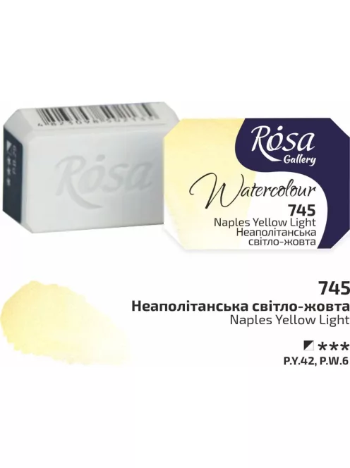 Rósa Gallery akvarell festék - egész szilke 2,5 ml - Nápolyi sárga 745