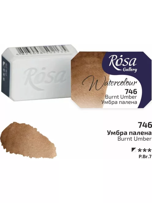 Rósa Gallery akvarell festék - egész szilke 2,5 ml - Égetett umbra 746
