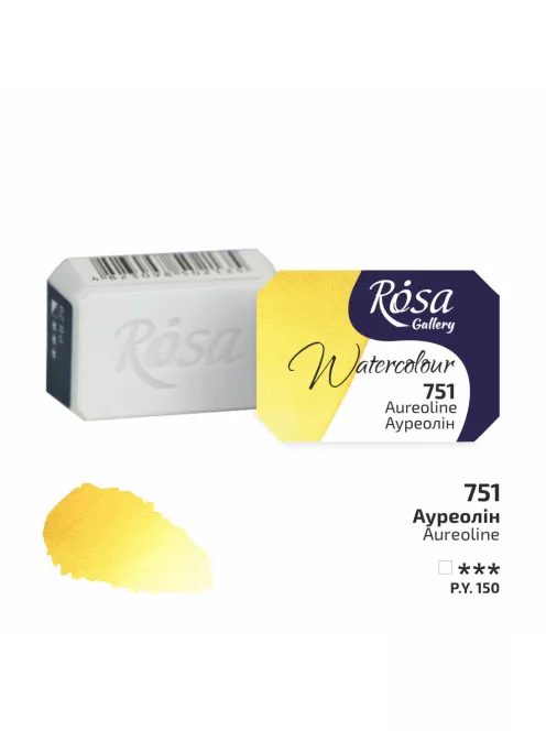 Rósa Gallery akvarell festék - egész szilke 2,5 ml - Aureolin