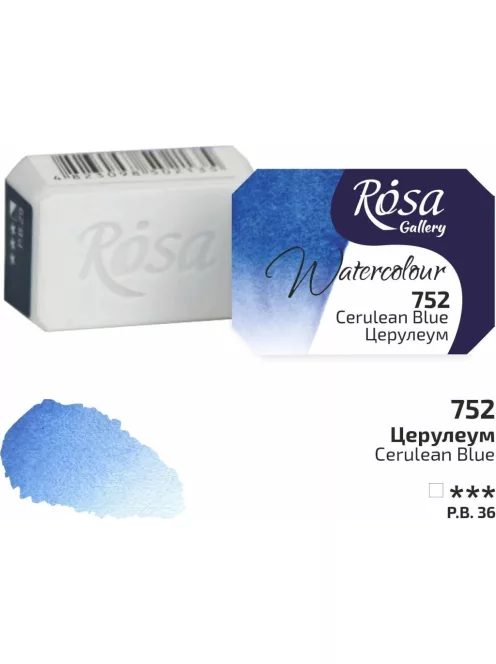 Rósa Gallery akvarell festék - egész szilke 2,5 ml - Cölinkék 752