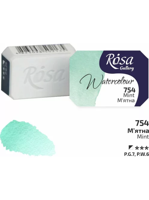 Rósa Gallery akvarell festék - egész szilke 2,5 ml - Menta 754