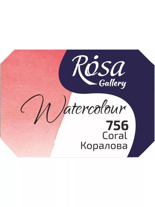 Rósa Gallery akvarell festék - egész szilke 2,5 ml - Korallpiros 756