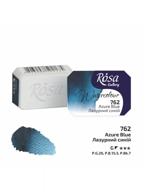Rósa Gallery akvarell festék - egész szilke 2,5 ml - Azurkék 762
