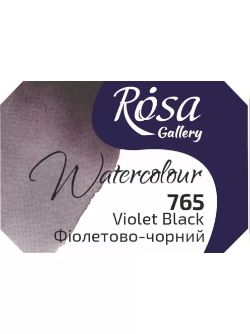 Rósa Gallery akvarell festék - egész szilke 2,5 ml - Ibolyás fekete 765