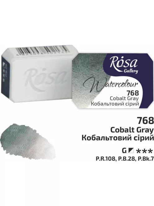 Rósa Gallery akvarell festék - egész szilke 2,5 ml - Kobaltszürke 768