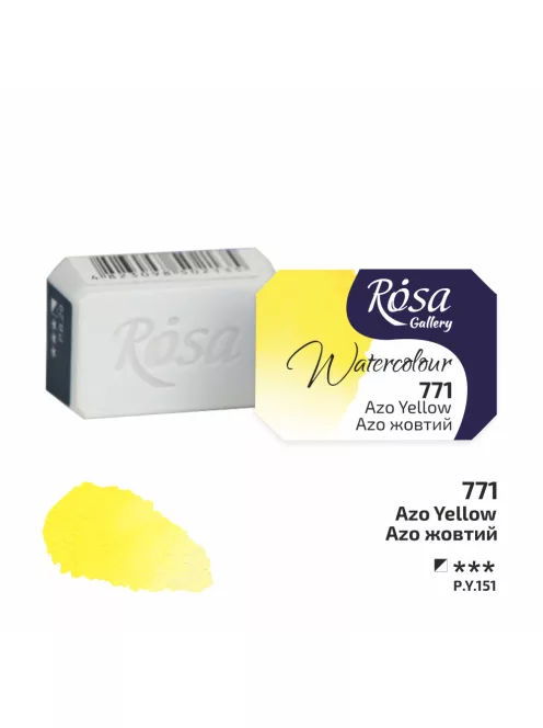 Rósa Gallery akvarell festék - egész szilke 2,5 ml - Azo sárga 771
