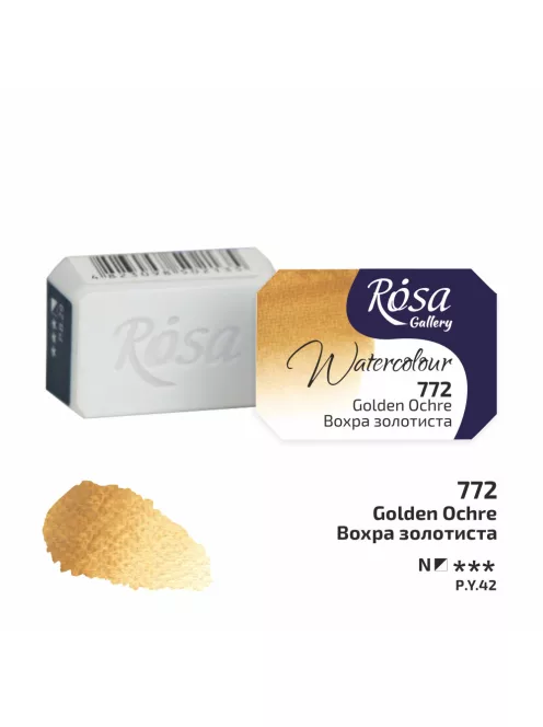 Rósa Gallery akvarell festék - egész szilke 2,5 ml - Aranyokker 772