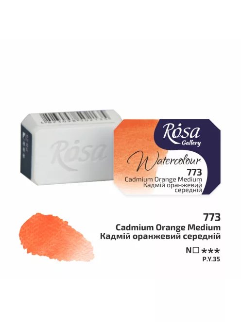 Rósa Gallery akvarell festék - egész szilke 2,5 ml - Kadmium narancs 773