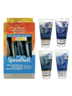 Speedball fémes linómetszet festék készlet 4x37ml