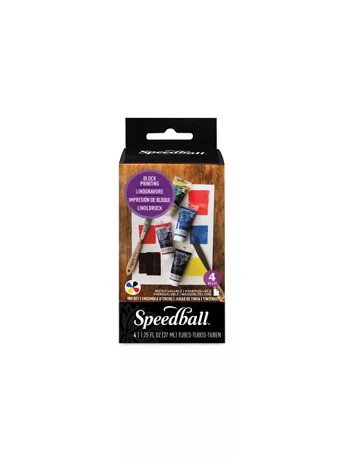 Linómetszet színek készlete Speedball 4x37ml