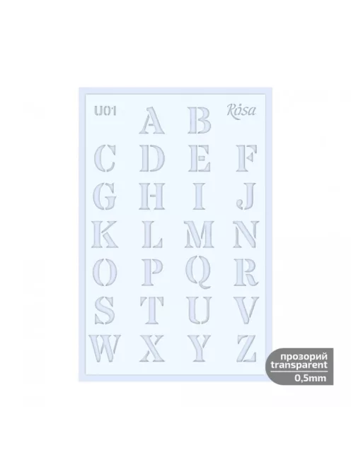 Sablon Rosa 0.5mm 13x20cm – U01