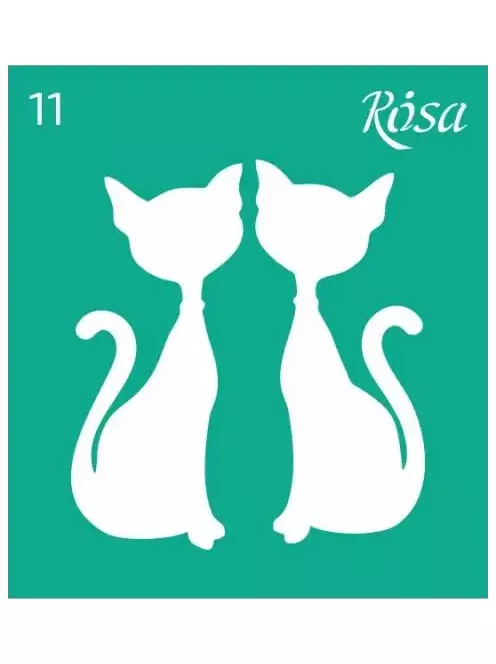 Stencil repeatable self-adhesive 9x10cm – 11