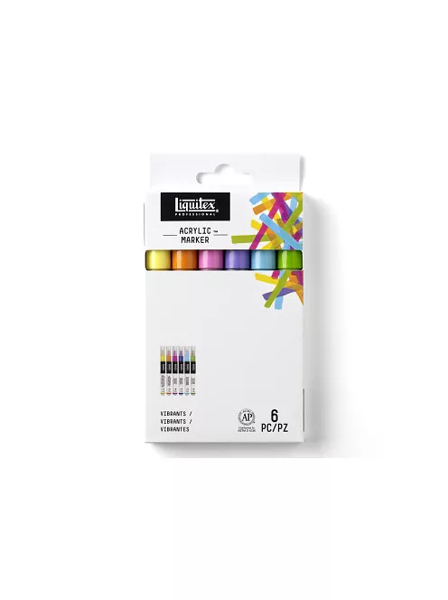 Set of acrylic markers Liquitex Vibrant 6 pcs