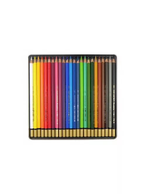 Set of watercolor coloured pencils Mondeluz 24 pcs in tin packaging