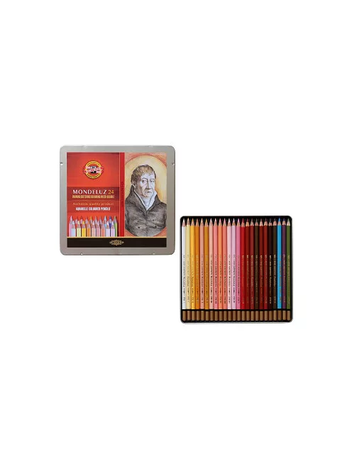 Watercolor set coloured pencils Mondeluz 24 pcs portrait