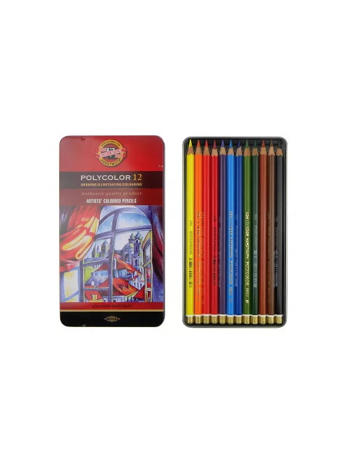 Set coloured pencils Polycolor 12 pcs in tin packaging