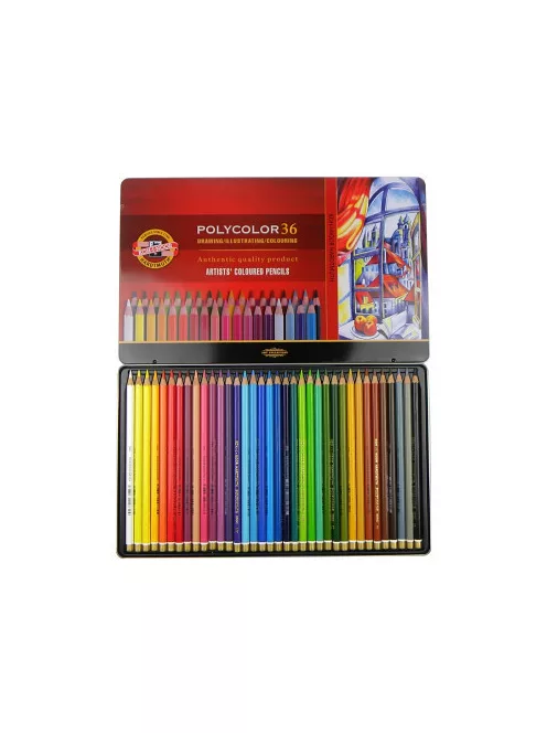 Set coloured pencils Polycolor 36 pcs in tin packaging