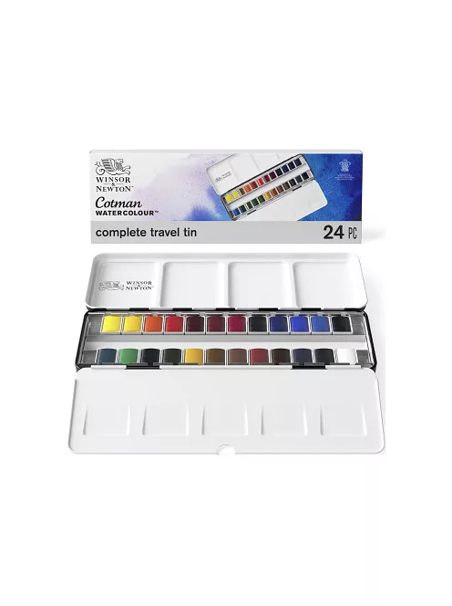 Cotman 24pc Travel Tin akvarell festék Set