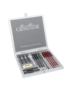   Cretacolor Ezüst Doboz - 17 darabos grafit és rajz készlet
